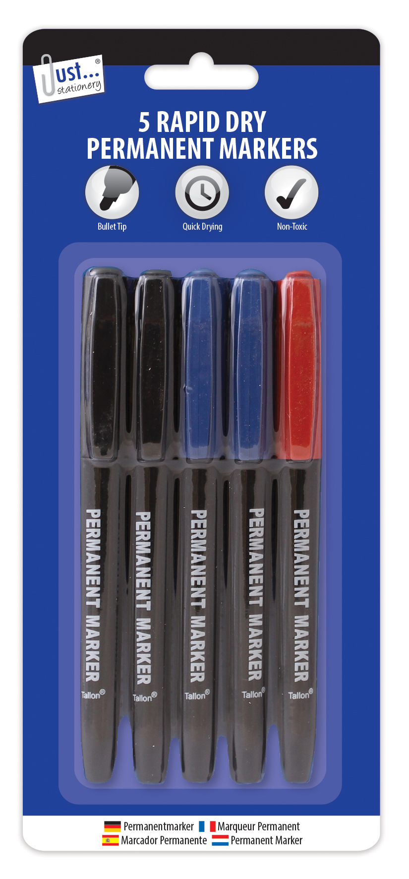 5 Rapid Dry Permanent Markers